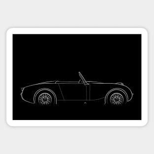 Austin Healey Sprite Mark 1 - profile stencil, white Magnet